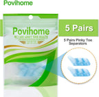 Povihome 10 pack blue silicone toe corrective spacers