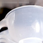 Top down perspective of the 1000ml Lasenersm hair salon tint bowl ideal for blending developer and bleach.