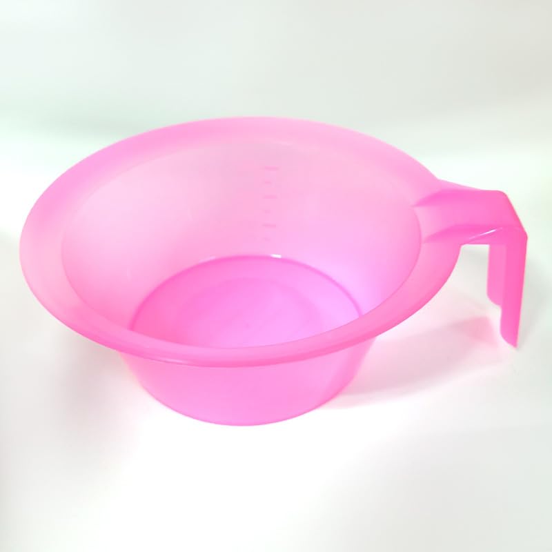 Lasenersm hair dye mixing equipment showcasing the comfortable grip handle and smooth interior surface.