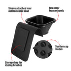 Removable silicone color bowl separating from the suction base attachment