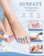 Soft gel toe spacers showing flexibility for nail polish