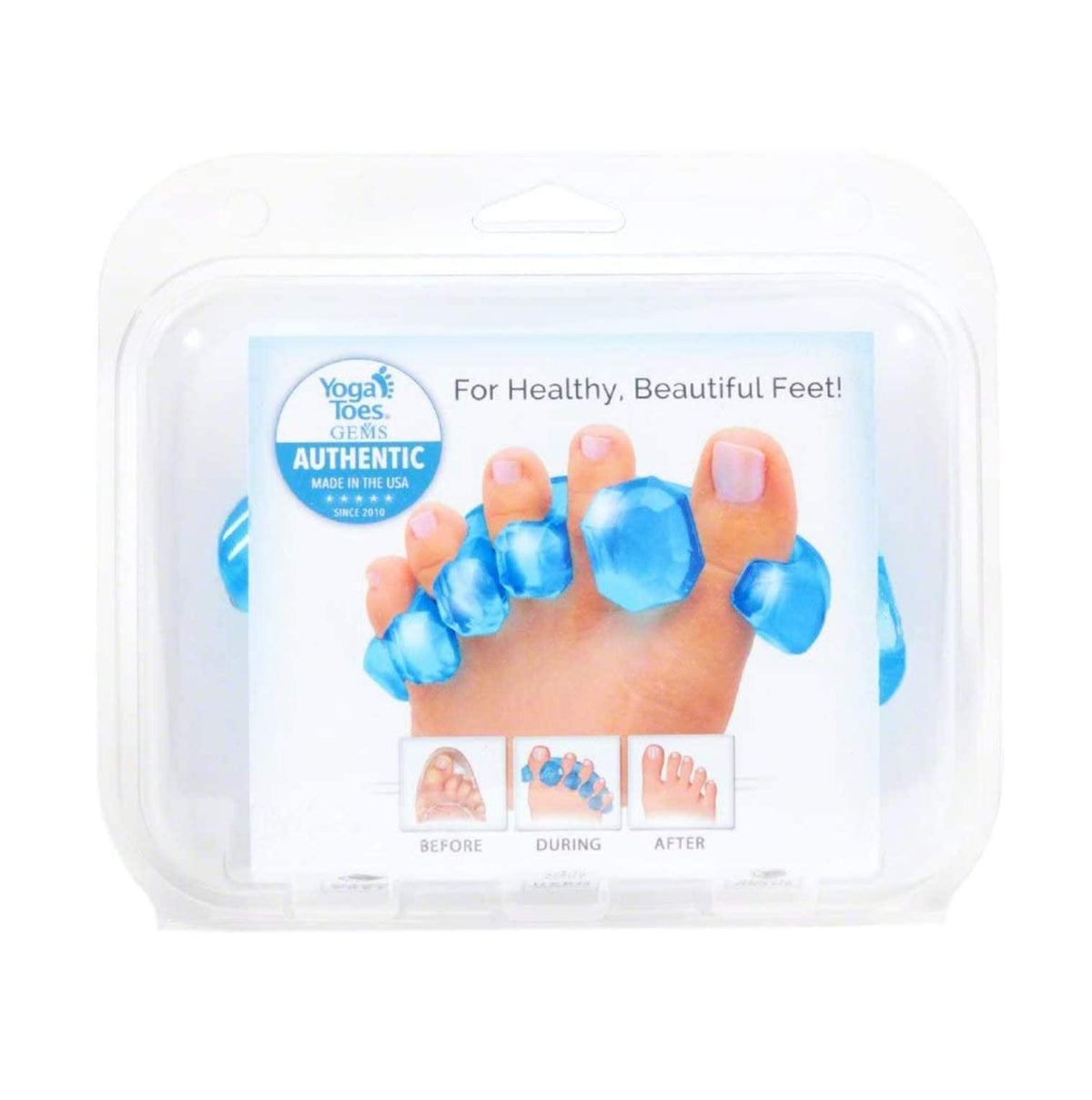 YogaToes GEMS demonstrating fit between toes