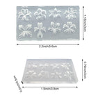 Two piece clear rectangular silicone templates featuring cherry blossom and tulip shapes for DIY nail art