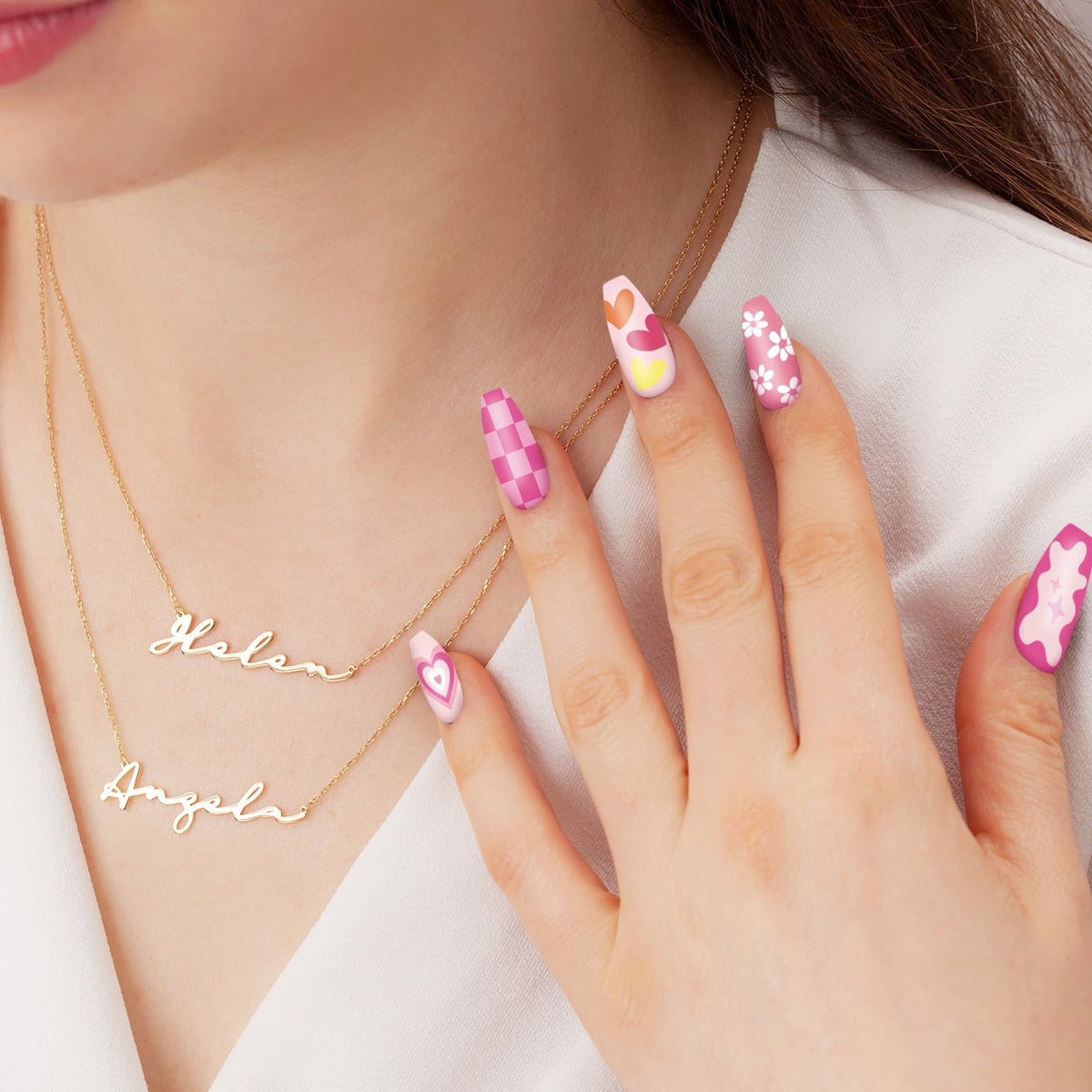 DIY manicure kit accessories featuring trendy preppy nail patterns