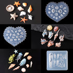 Using color gel polish and a UV lamp to cure custom starfish charms inside the manicure tool
