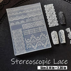Precision tweezers and rhinestone picker tool arranging finished 3D charms on nails.