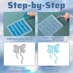 Close up view of the durable and tear resistant Thrymme bow nail mold for craft projects.