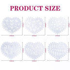 Six pieces of flexible silicone nail charms molds featuring butterfly and bow designs.