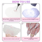 HOIEPJAP reusable 3D nail art template set laid out flat to show all styling patterns.