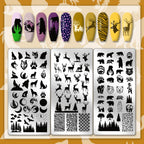 Clear silicone nail stamper and plastic scraper tool included in the kit