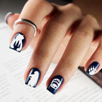 Artificial nails demonstrating wild animal print designs using stamping technique