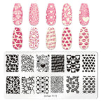 Stainless steel nail art plates for romantic manicure designs