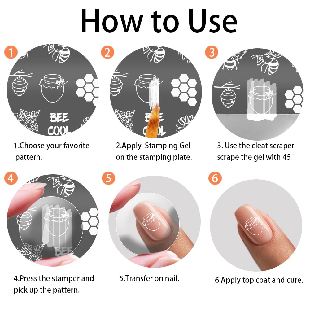 High quality stainless steel nail stamping template details