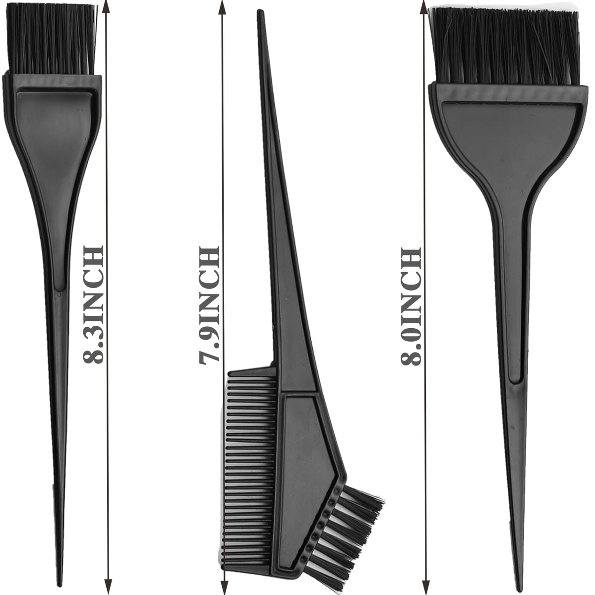 Borogo wide-tooth hair dye comb and brush combo tool designed for even product distribution.