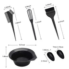 Close up of the chemical resistant mixing bowl and dye brushes from the professional hair tinting kit