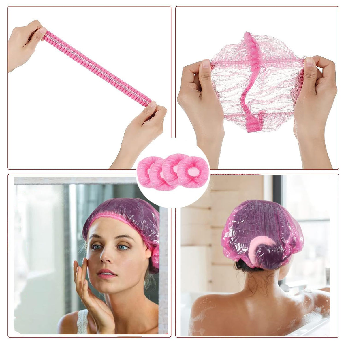 Zippered transparent storage bag packing the complete eighteen piece hair dye toolset
