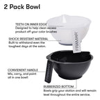 Side profile of the Framar tint bowl showcasing the ergonomic handle and easy pour spout.