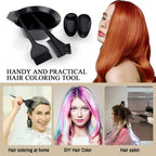 Black chemical resistant hair applicator brushes with protective earmuffs included in the styling kit.