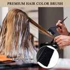 Close up view of the firm bristles on the 1st Choice hair tinting brush.