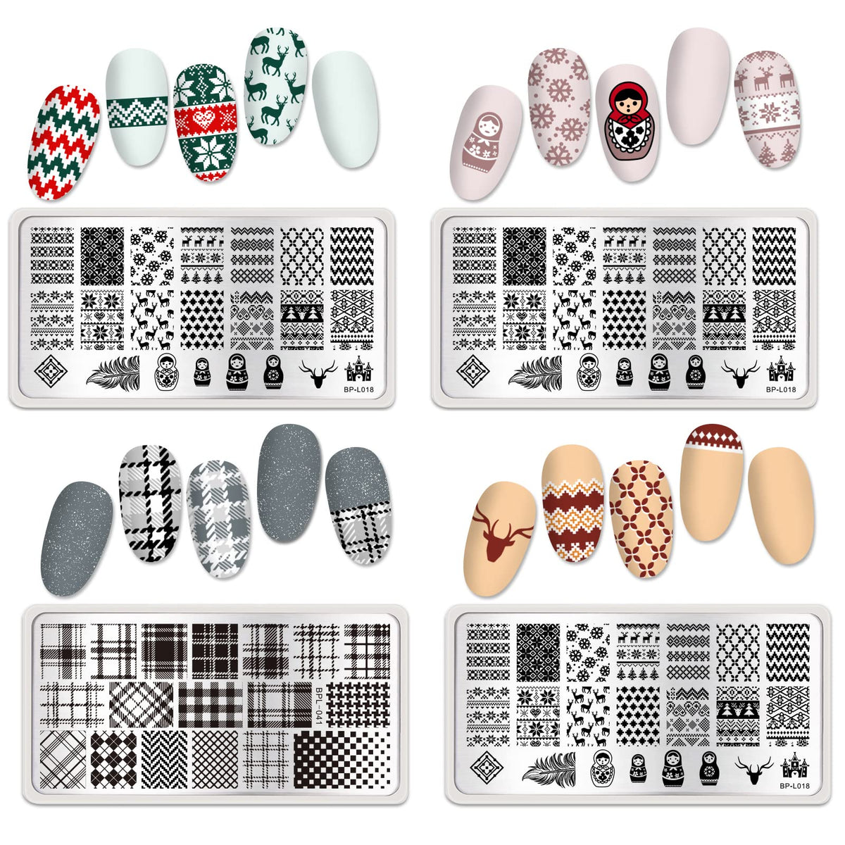 Born Pretty nail art stamping templates kit for DIY manicure