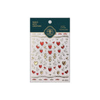 Valentine Day heart nail art stickers collection