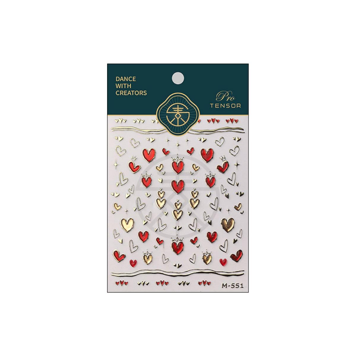 Valentine Day heart nail art stickers collection
