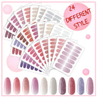 Close up of Maitys gradient nail art decals on finger nails
