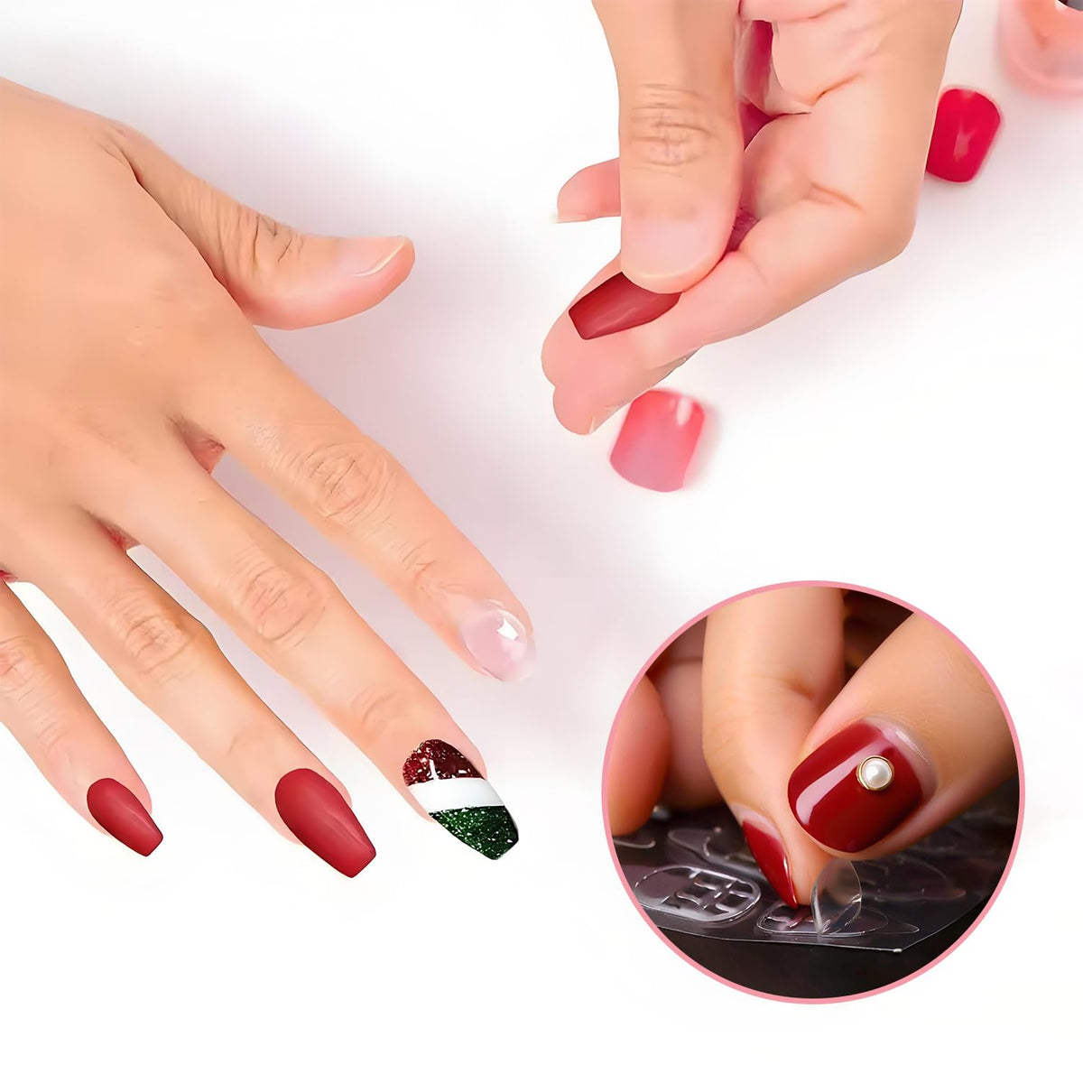 Transparent double sided nail glue tabs for press on nails