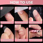 Comparison of different sizes of nail adhesive stickers