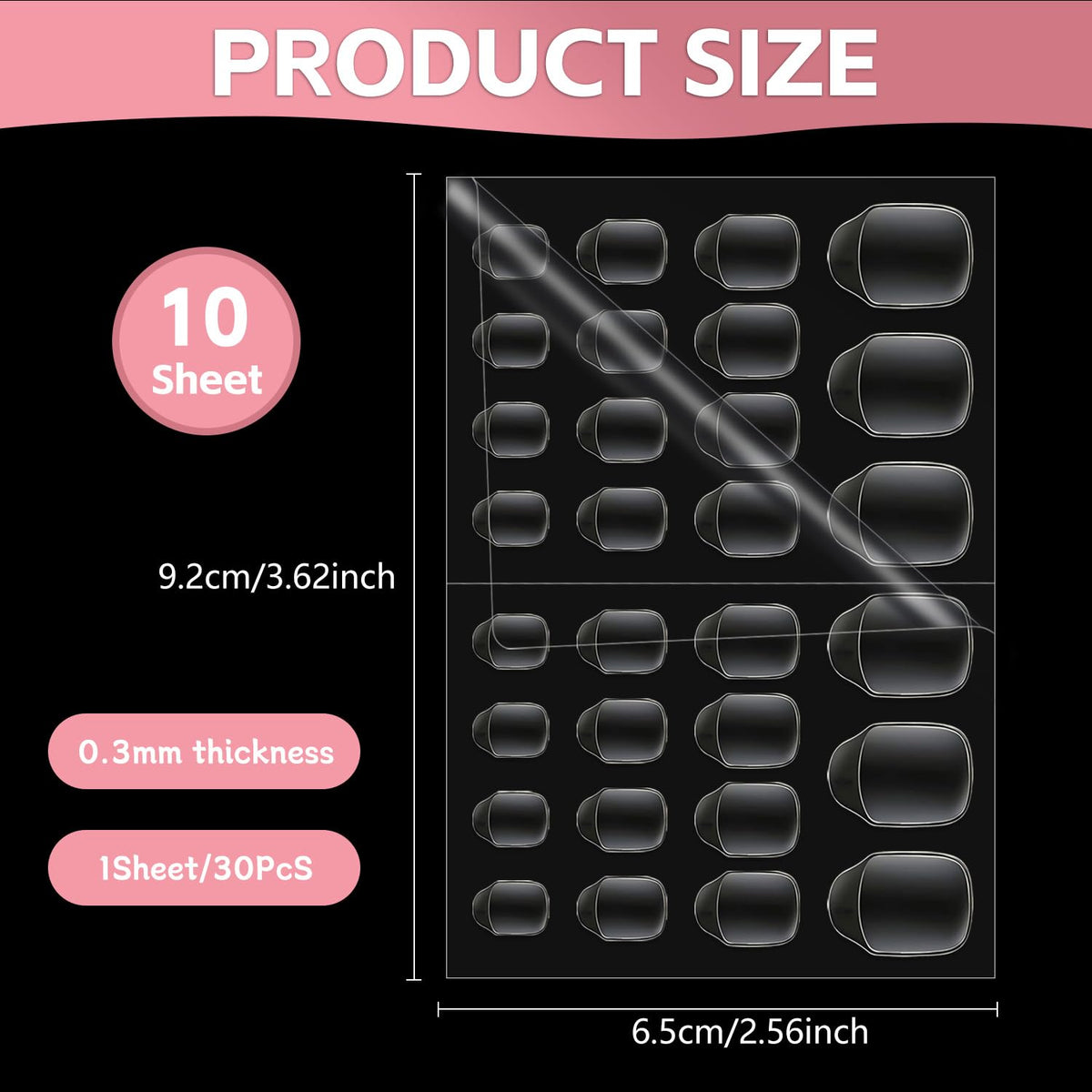 Applying press on nails using Uadbau jelly adhesive tabs