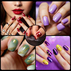 Professional manicure result using clear nail adhesive stickers