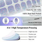 Tools included with Dukasou gel nail kit prep pads and file