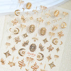 Detailed view of bronzing nail stickers for DIY manicure