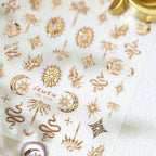 Assorted gold nail art stickers for women and girls
