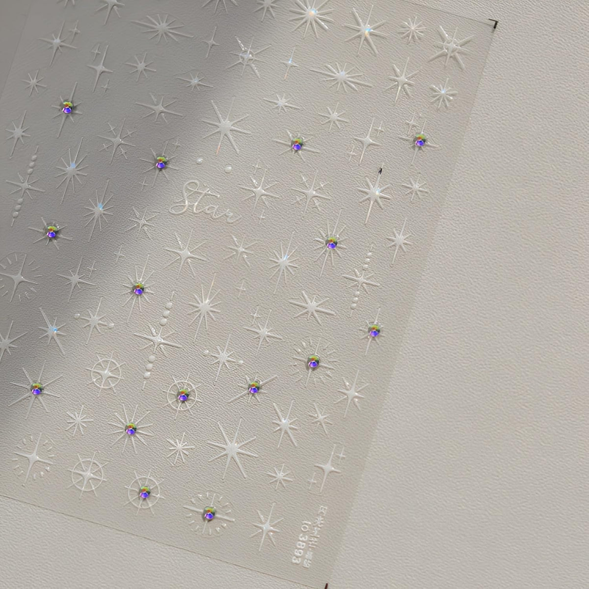 DIY nail art tools featuring Namrec embossed star decals