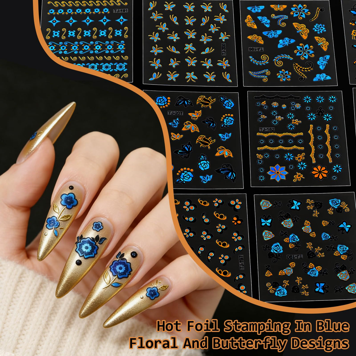 Full collection of 90 sheets of DIY nail art stickers