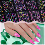 Assorted fruit and geometric nail art sticker patterns