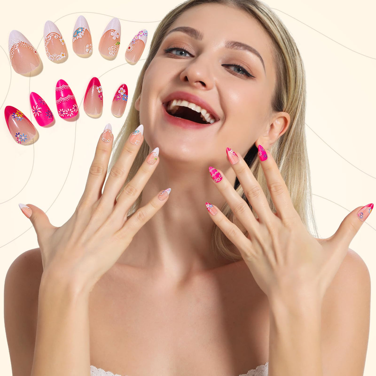 Full collection of 30 sheets of DIY nail decoration stickers