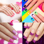 Professional nail art manicure created using TailaiMei stencils