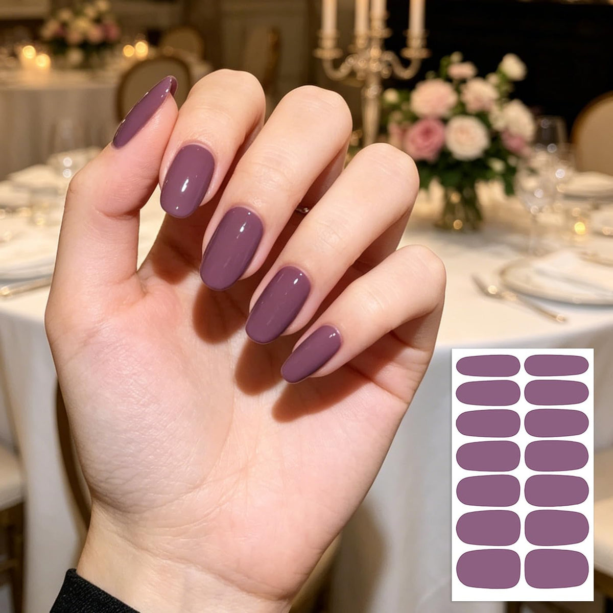 Wokoto manicure nail strips with moon shape file