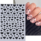 Multi-colored 3D nail art stickers for Valentine manicure