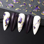 Professional manicure showing marble smoke design nail art