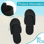 Black foam pedicure sandals for salon use