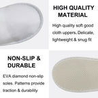 Non-slip EVA diamond sole view of disposable spa slippers