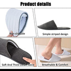 White and gray Tinsky disposable slippers for travel