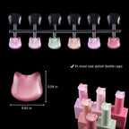 Clear acrylic nail art color display tips