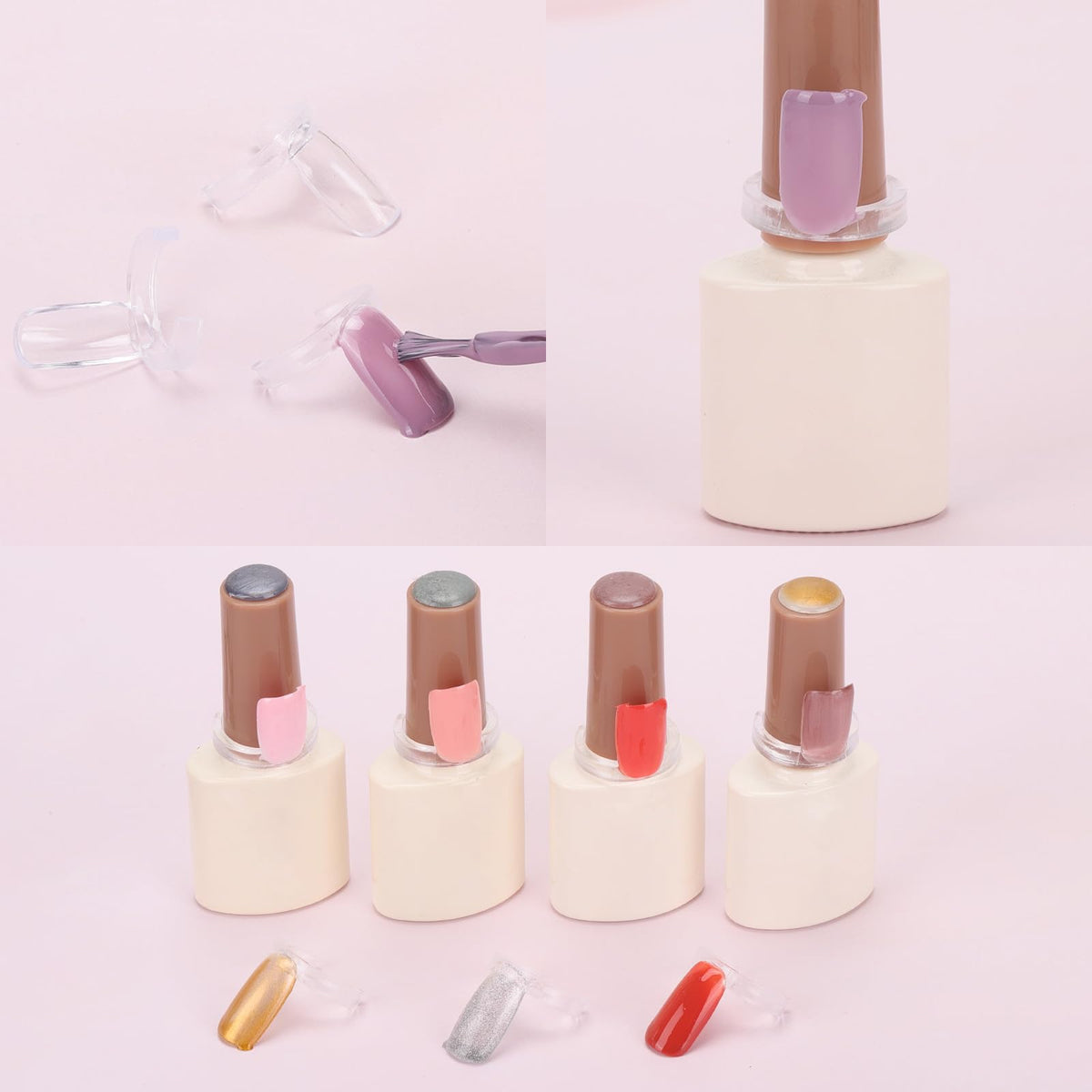 Tbestmax nail sample sticks organized on metal rings