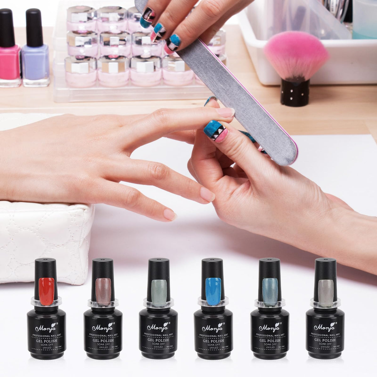 Tbestmax nail polish display set for home DIY practice
