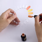 Clear nail art color tester wheels with 20 tips each