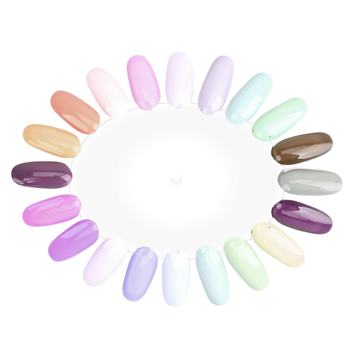 False nail tips display wheel for gel and acrylic polish
